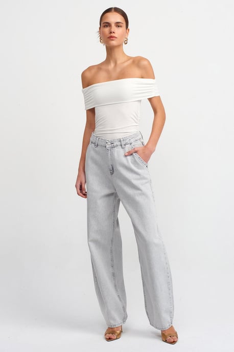 Schulterfreies Rüschen Bodycon-Top - Image 4