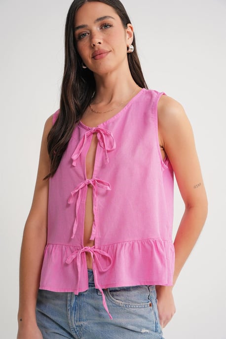 Rüschenbluse mit Krawattenverschluss - Image 4