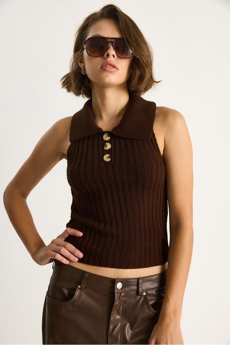 Strickbluse mit Knopfverschluss - Image 2