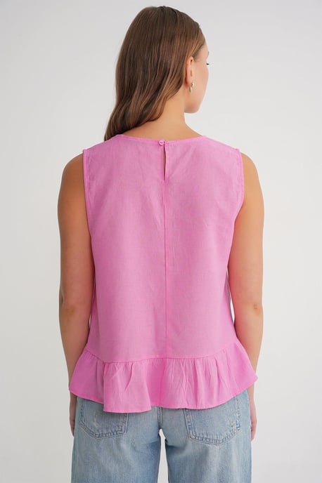 Bluse mit Rundhalsausschnitt und Schleifendetail - Image 6