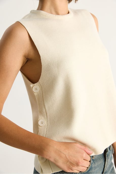 Knopfdetaillierte Strickbluse - Image 5