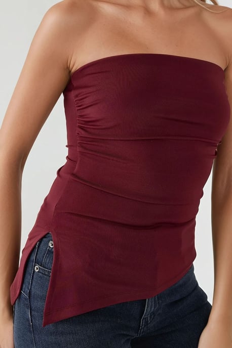 Trägersloses Slim-Fit Strickoberteil - Image 3