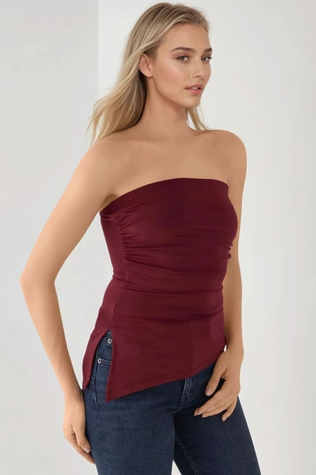 Trägersloses Slim-Fit Strickoberteil - Image 4