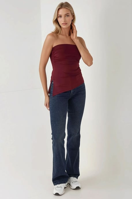 Trägersloses Slim-Fit Strickoberteil - Image 5
