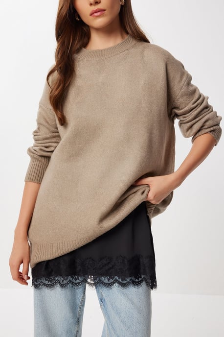 Spitzenverzierte Satinbluse - Image 6