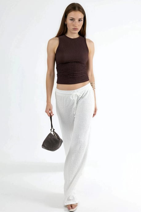 Strukturiertes Rippstrick-Crewneck-Top - Image 5