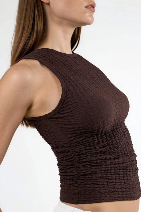 Strukturiertes Rippstrick-Crewneck-Top - Image 6