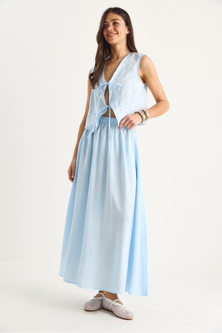 Bluse-Rock Co-Ord mit Bindeband - Image 4