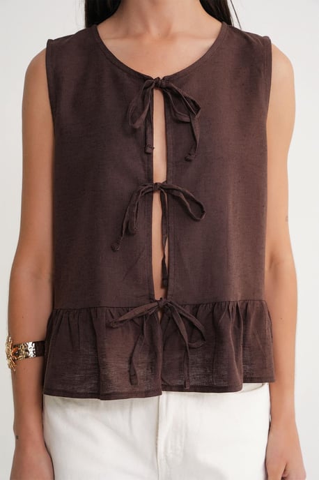 Rüschenshirt mit Krawattenfront - Image 5