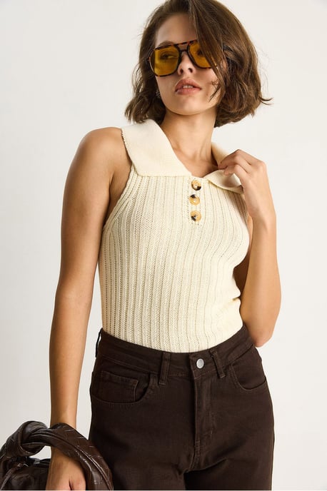 Strickbluse mit Knopfverschluss - Image 5