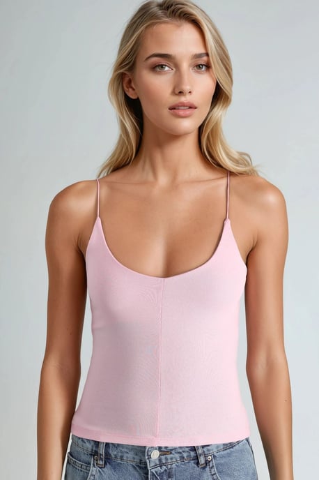 Schmal geschnittene gerippte V-Ausschnitt-Bluse - Image 5