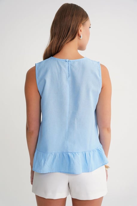 Bluse mit Rundhals und Schleifendetail - Image 5