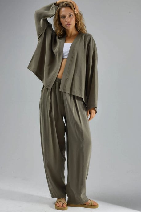 Langärmliger, lockerer Kimono - Image 5