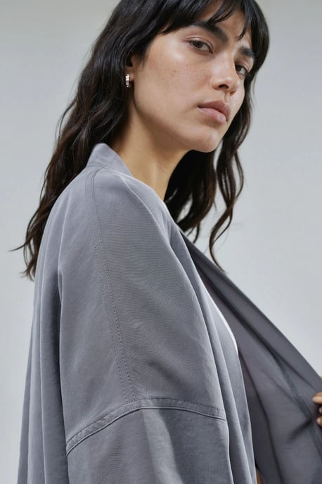 Langärmliger, lockerer Kimono - Image 4