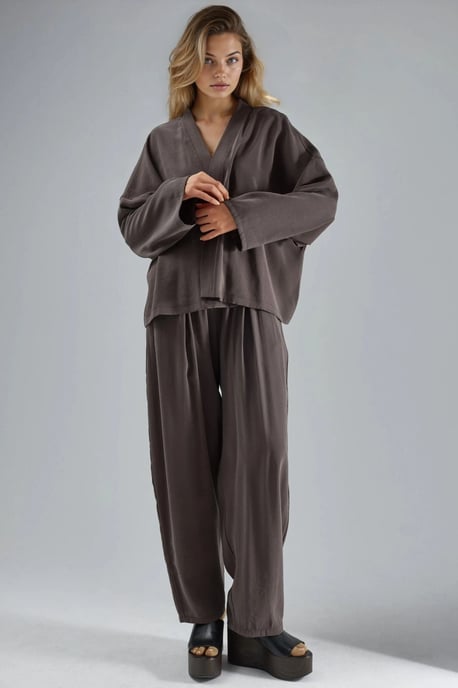 Langärmliger, lockerer Kimono - Image 4