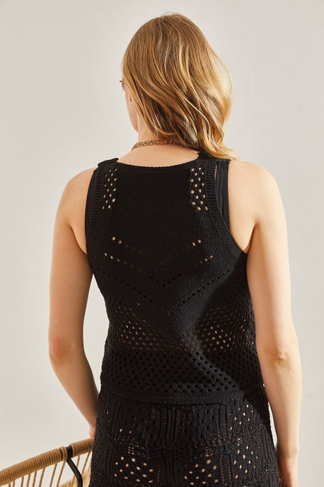 Strickbluse mit Rundhalsausschnitt - Image 3