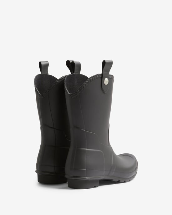 Hunter Original Cowboy Gummi Damen Schwarze Gummistiefel - Image 2