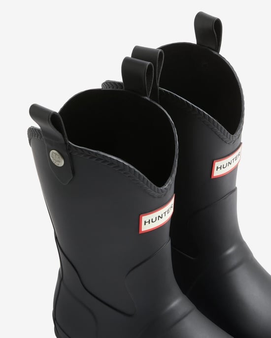 Hunter Original Cowboy Gummi Damen Schwarze Gummistiefel - Image 3