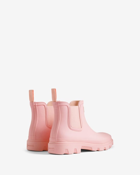 Hunter Downpour Chelsea Gummi Damen Rosa Gummistiefel - Image 3