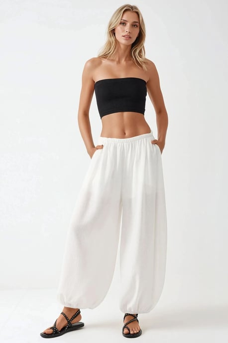 Schlankes, tailloses, geripptes Croptop - Image 4