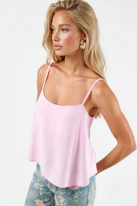 Karo-Ausschnitt Crop-Top - Image 1
