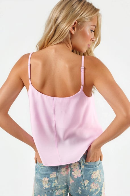 Karo-Ausschnitt Crop-Top - Image 4