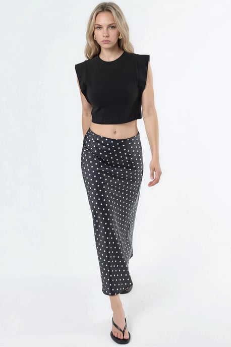 Ärmelloses Crop-Top aus Baumwollmischung mit Rundhalsausschnitt - Image 4