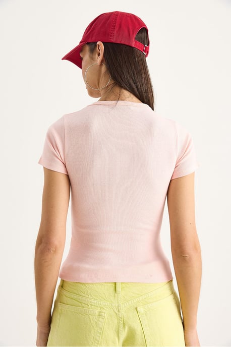 Besticktes geripptes Croptop - Image 6