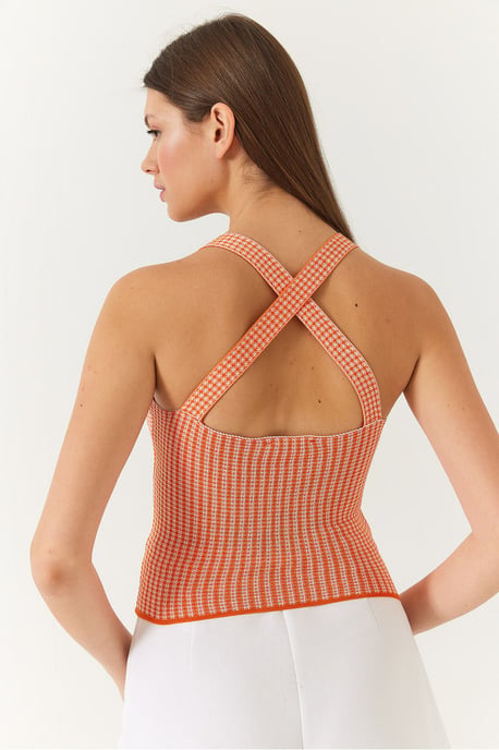 Gingham-Muster Enges Cropped Top - Image 6