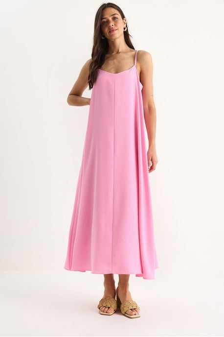 Maxi V-Ausschnitt Kleid - Image 1
