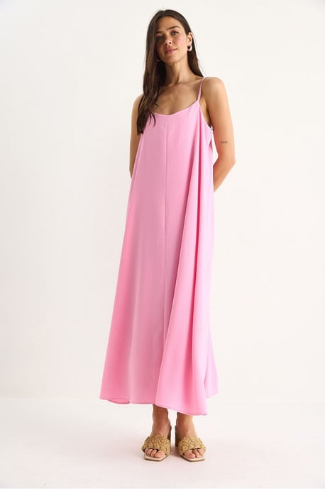 Maxi V-Ausschnitt Kleid - Image 3