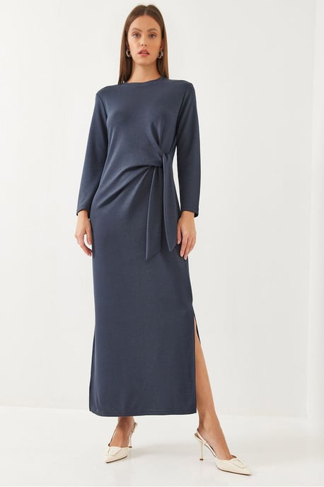 Maxi-Jersey-Kleid mit Schleife - Image 1