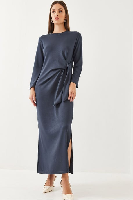 Maxi-Jersey-Kleid mit Schleife - Image 2
