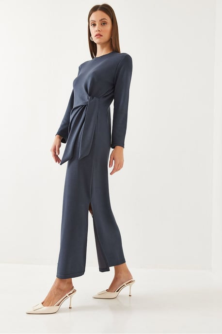 Maxi-Jersey-Kleid mit Schleife - Image 3