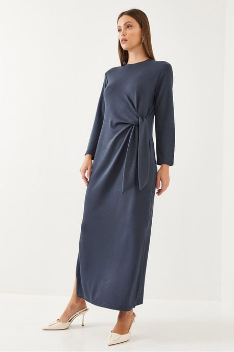 Maxi-Jersey-Kleid mit Schleife - Image 4