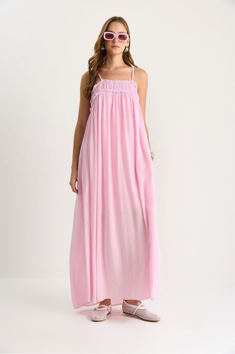 Besticktes Maxikleid mit quadratischem Ausschnitt - Image 3