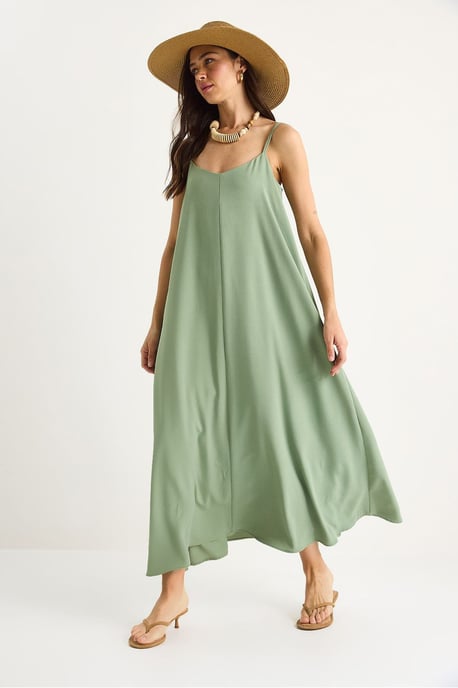Maxi V-Ausschnitt Kleid - Image 3