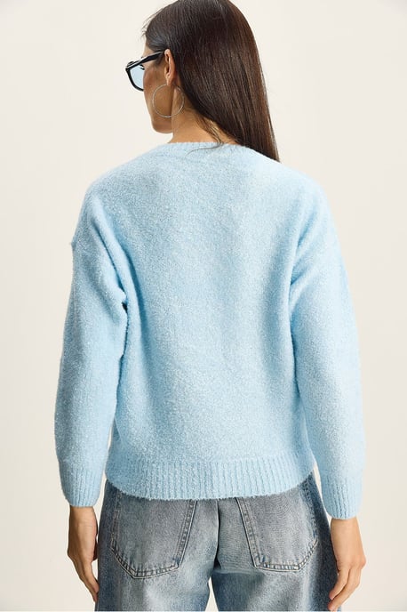 V-Ausschnitt Strukturstrickpullover - Image 6
