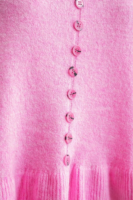 Leichtes V-Ausschnitt-Stricktop mit Knopfdetails - Image 6