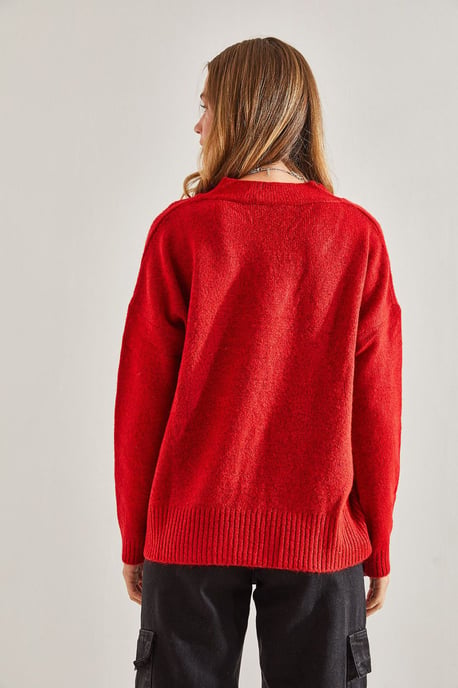 V-Ausschnitt Langarmpullover - Image 4