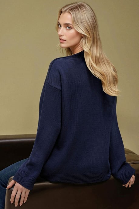 Dicker Strick-V-Ausschnitt-Pullover - Image 3