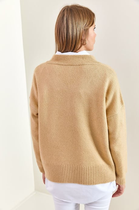 V-Ausschnitt Langarmpullover - Image 2