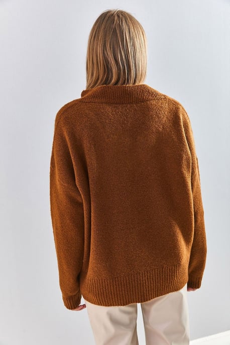 V-Ausschnitt Langarmpullover - Image 2