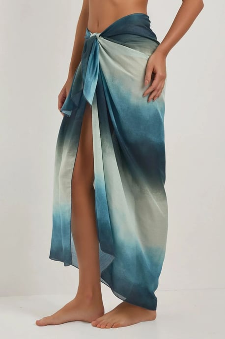 Langes bedrucktes Strandcover-Up - Image 3