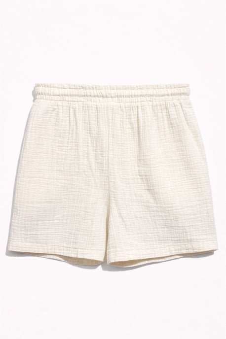 Hochgeschnittene strukturierte Baumwollshorts - Image 3