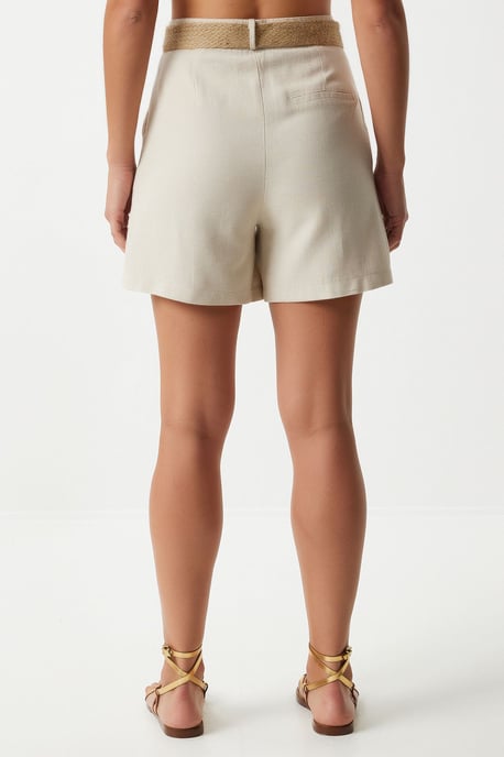 Hochtaillierte Weite Baumwollshorts - Image 5