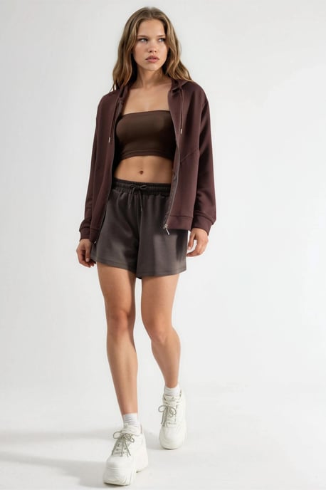 Elastische Modal-Shorts mit Taschen - Image 5