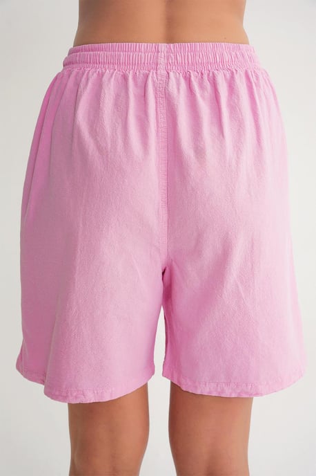 Hoch taillierte Baumwoll-Drawstring-Mini-Shorts - Image 6