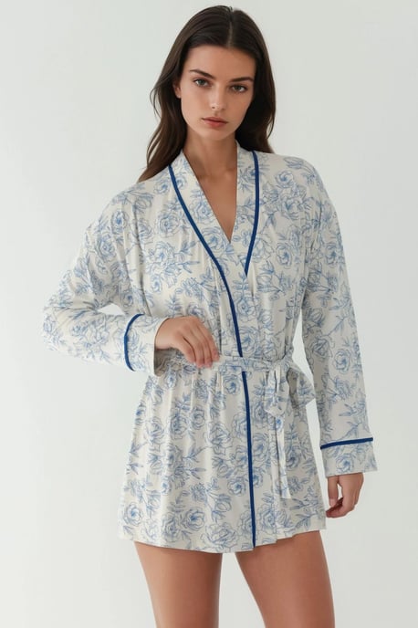 Extra Weiches Touch Strick-Hauskleid - Image 1