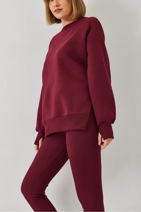 Strick-Knit Capri Aktiv-Set mit Rundhalsausschnitt - Image 2